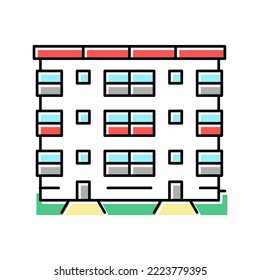 co-op house color icon vector. co-op house sign. isolated symbol illustration