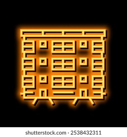 co-op house neon light sign vector. co-op house illustration