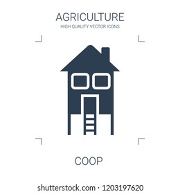 coop icon. high quality filled coop icon on white background. from agriculture collection flat trendy vector coop symbol. use for web and mobile