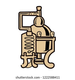 Cooper alcohol distillation unit alembic.