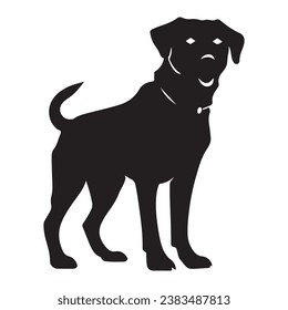 A cooper dog black Silhouette
