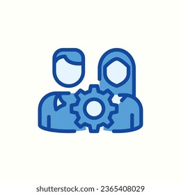 cooperate blue icon, isolated icon in light background, perfect for website, blog, logo, graphic design, social media, UI, mobile app