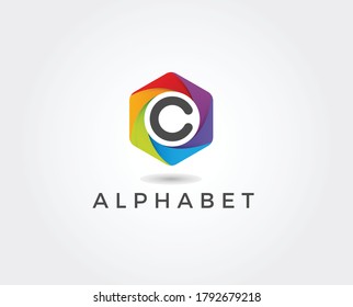 Cooperation Abstract Vector Sign, Symbol or Logo Template. Hand Shake Incorporated in Letter C Concept