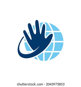 Cooperation Abstract Vector Sign, symbol and logo template. Handshake, network concept design.EPS 10