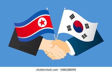 Cooperation Between North Korea South Korea Stock Vector (Royalty Free ...