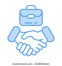 Cooperation Blue Icon Element For Design