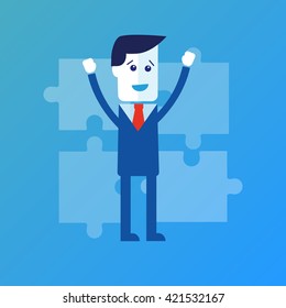Cooperation. Business concept illustration vector eps 10