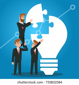 Cooperation.  Business Illustration Concept Vector Template