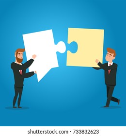 Cooperation. Business Illustration Concept Vector Template