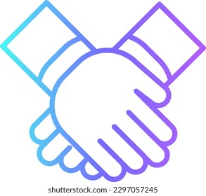 Cooperation Business people icon with blue duotone style. team, partnership, teamwork, friendship, hand, handshake, relationship. Vector illustration