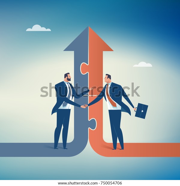 Cooperation Concept Business Illustration Stock Vector Royalty Free