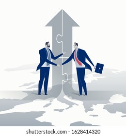 Cooperation. Concept business vector illustration