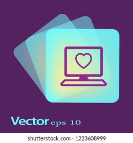 Cooperation concept. PC screen
