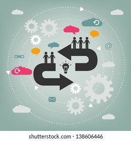 cooperation concept - teamwork