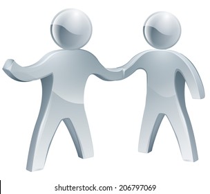 Cooperation Concept Two People Shaking Hands Stock Vector (Royalty Free ...