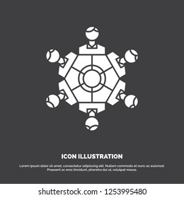 Cooperation, friends, game, games, playing Icon. glyph vector symbol for UI and UX, website or mobile application