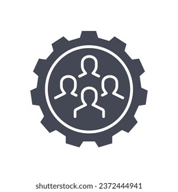 Icono de glifo de cooperación. Ilustración vectorial aislada en blanco.