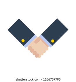 Cooperation handshake flat icon. You can be used cooperation handshake icon for several purposes like: websites, UI, UX, print templates, info-graphics, web and mobile phone apps.