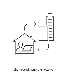 Cooperation of the home office with the working office