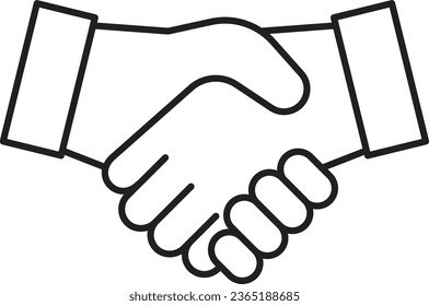 cooperation icon. Business handshake or contract agreement vector icon