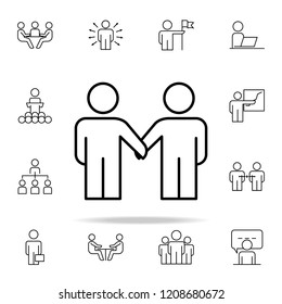 cooperation icon. Business Organisation icons universal set for web and mobile on white background