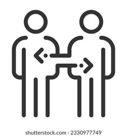 cooperation icon Design Simple Set For Using In Website Graphics Report Logo Infographics, Best Quality Outline Symbol Collection Icon Vector Illustration
