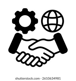 Cooperation Icon Element for Design