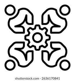 Cooperation Icon Element For Design