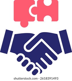 Cooperation Icon Fill Vector Illustration