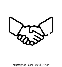 Cooperation icon. Handshake icon. Business handshake. Flat Vector illustration - Vector