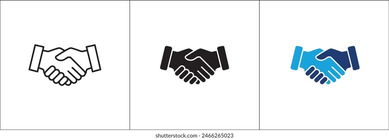 Ikone der Zusammenarbeit. Handshake-Logo. Teamwork-Symbol. Symbol für Zusammenarbeit. Logo des Kollegen. Logo für Handarbeit. Vektorgrafik in Weiß isoliert für Illustration und Grafikdesign-Ressource.