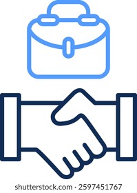 Cooperation Icon Line Color Vector Illustration