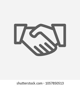 Cooperation icon line symbol. Isolated vector illustration of  icon sign concept for your web site mobile app logo UI design.
