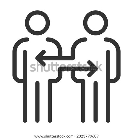 cooperation icon line vector design elements pictograms wed logo and infographics 
