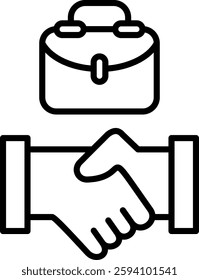 Cooperation Icon Line Vector Illustration