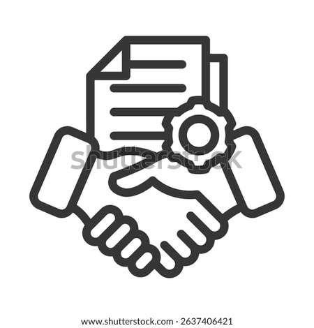 Cooperation Icon Lineal Style Vector Illustration