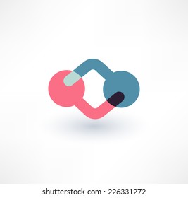 Cooperation icon. Logo design.