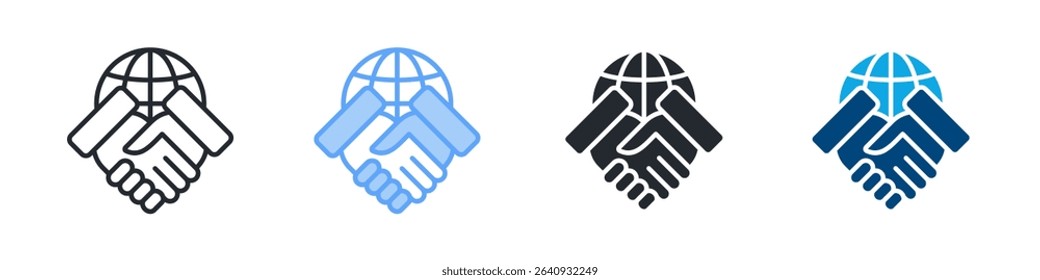 Cooperation Icon Outline Style. Vector Illustration For Graphic Design