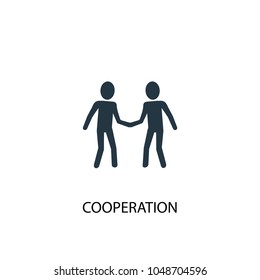 cooperation icon. Simple element illustration. cooperation concept symbol design from success collection. Can be used for web and mobile.