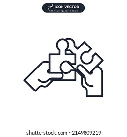 cooperation icon symbol template for graphic and web design collection logo vector illustration
