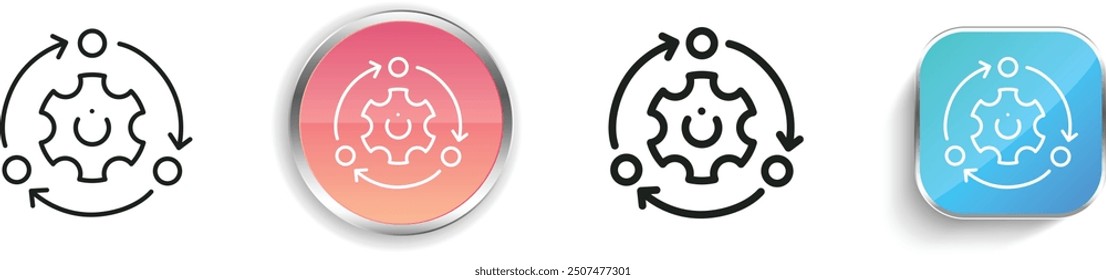 Cooperation icon. Thin Linear, Regular and Button Style Design Isolated On White Background