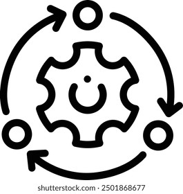 Cooperation icon. Thin Linear Style Design Isolated On White Background