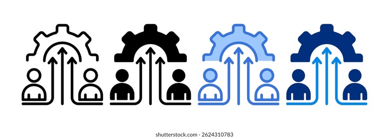 Icono de cooperación Ilustración vectorial. Estilo de línea simple