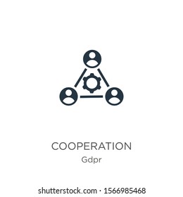 Cooperation icon vector. Trendy flat cooperation icon from gdpr collection isolated on white background. Vector illustration can be used for web and mobile graphic design, logo, eps10