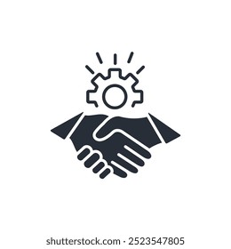 Cooperation icon. vector.Editable stroke.linear style sign for use web design,logo.Symbol illustration.