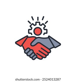 Icono de cooperación. Vector. Trazo editable. signo de estilo lineal para uso Diseño web, logotipo. Ilustración de símbolo.