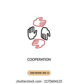 cooperation icons  symbol vector elements for infographic web