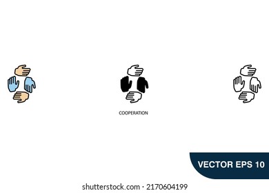 cooperation icons  symbol vector elements for infographic web