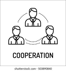 Cooperation Line Icon