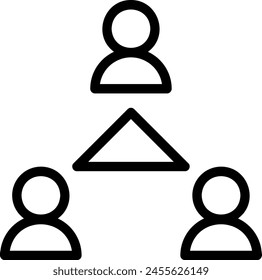 Icono de línea de cooperación ilustración Vector